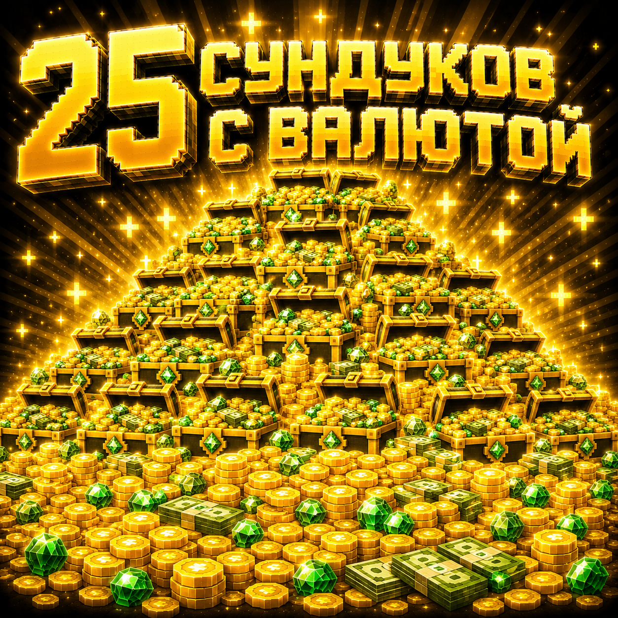25 СУНДУКО С ВАЛЮТОЙ