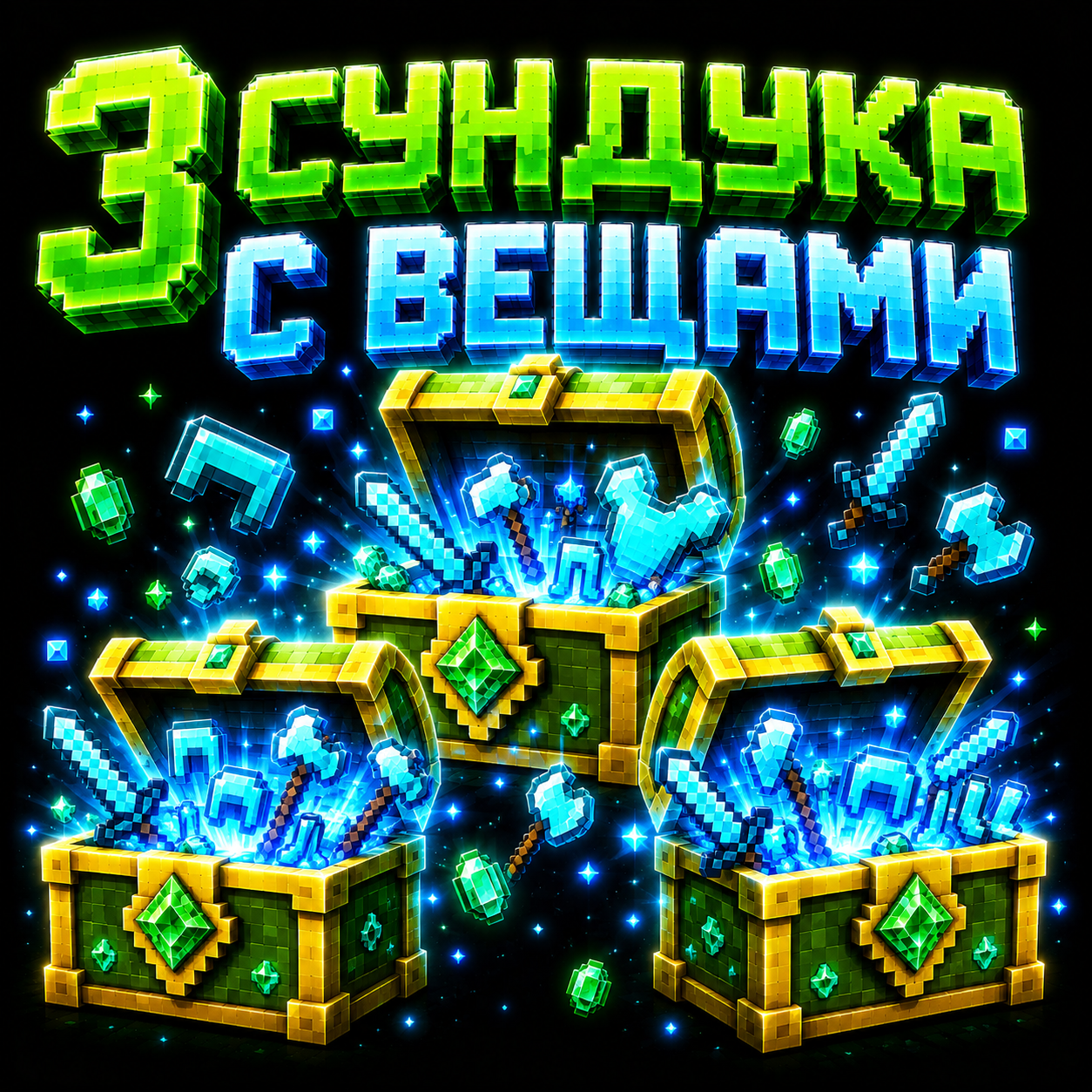 3 СУНДУКА С ВЕЩАМИ