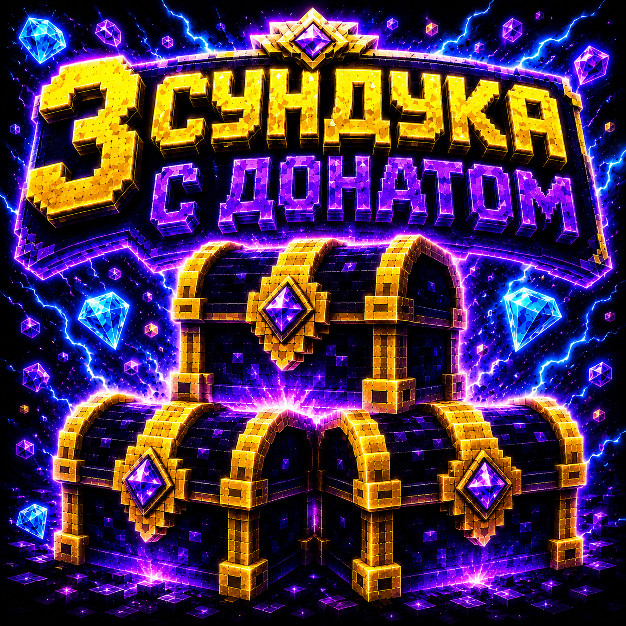 3 СУНДУКА С ДОНАТОМ
